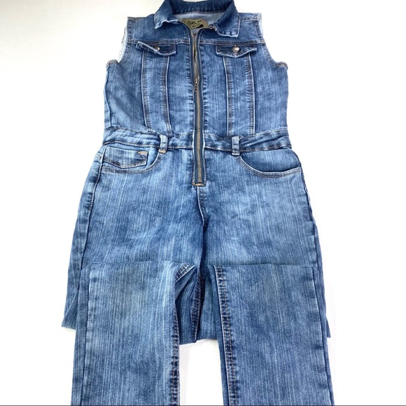 12 Other - Girls Jean Suit Denim Suit size 14 Stained Knees🎃